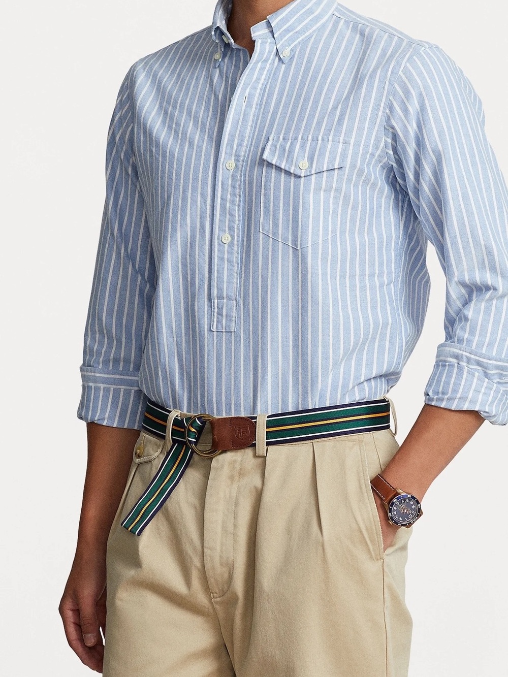 Ralph Lauren University Oxford Light Blue & White Striped Shirt